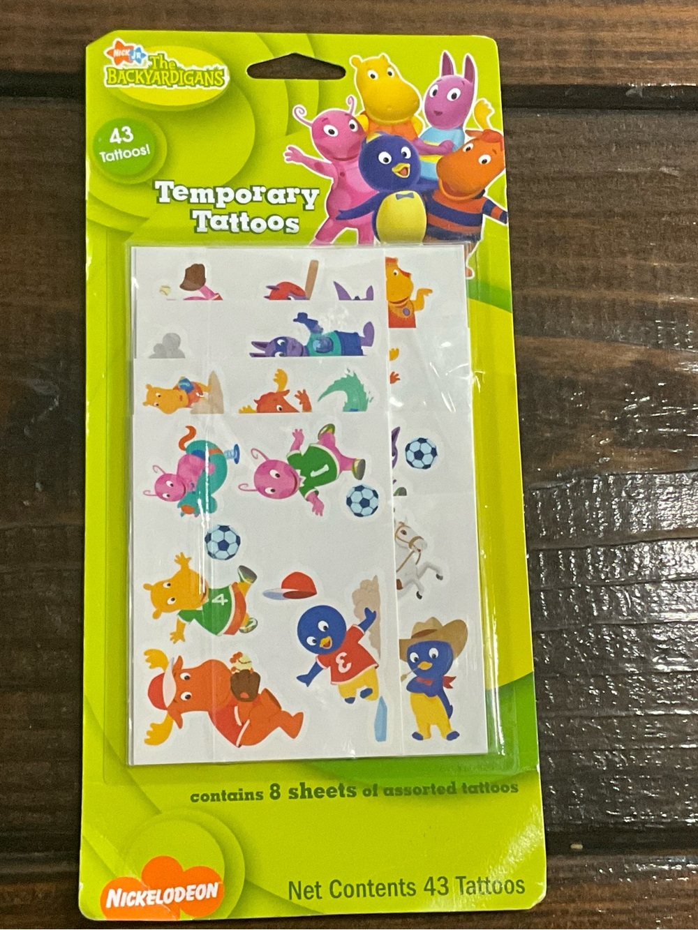 Nickelodeon 2008 The Backyardigans Temporary Tattoos Party Favor NOS